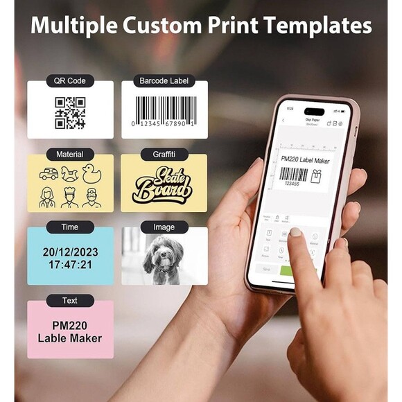 Nelko Thermal Labels for PM220 Label Maker 1.57'' x 1.18'' (40x30mm) Roll of 230 - Picture 5 of 6